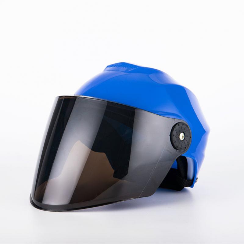 Motorcycle Helmets Electric Bike Helmet Light Sunscreen Half-covered Helmet Summer Scooter MTB Moto Riding Helmets: 05 blue