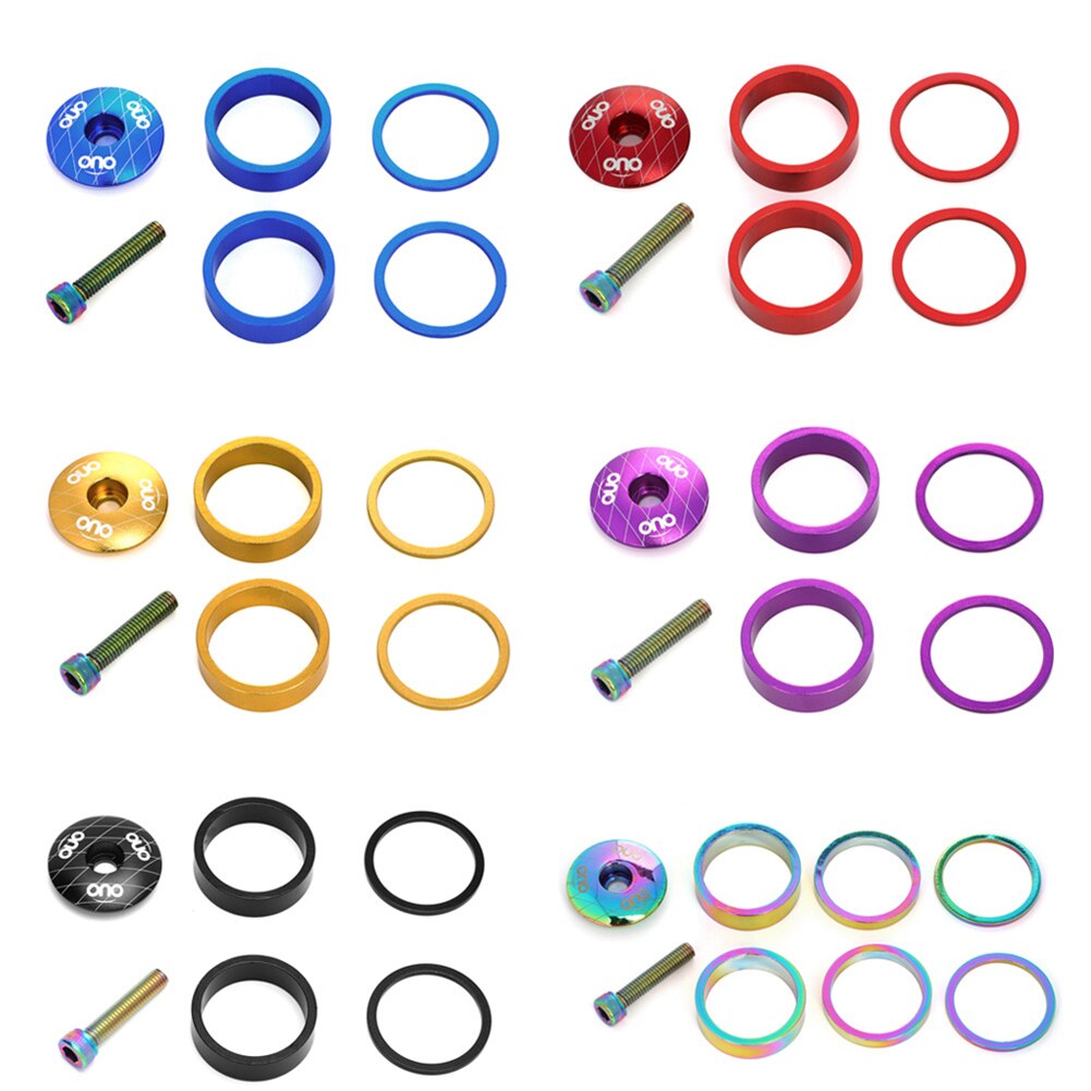 Mtb Fiets Stuurpen Top Cap Headset Cover Spacers Kit Fietsen Voorvork Ring Spacer Bike Vervanging Onderdelen Fittings