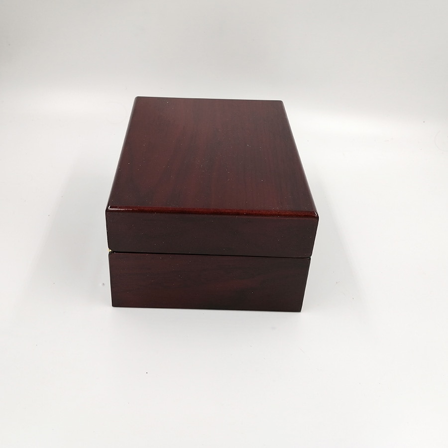 Single Luxury Wood Watch Box Jewelry Storage Case Box Wine Red Paint Wrist Watch Box