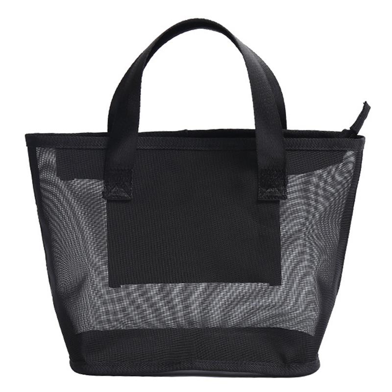 Coofit 1pc o dużej pojemności siatka kosmetyczka siatka nylonowa tkanina kosmetyczka podróżna organizator na przybory robić makijażu torba na zewnątrz podróży: Default Title
