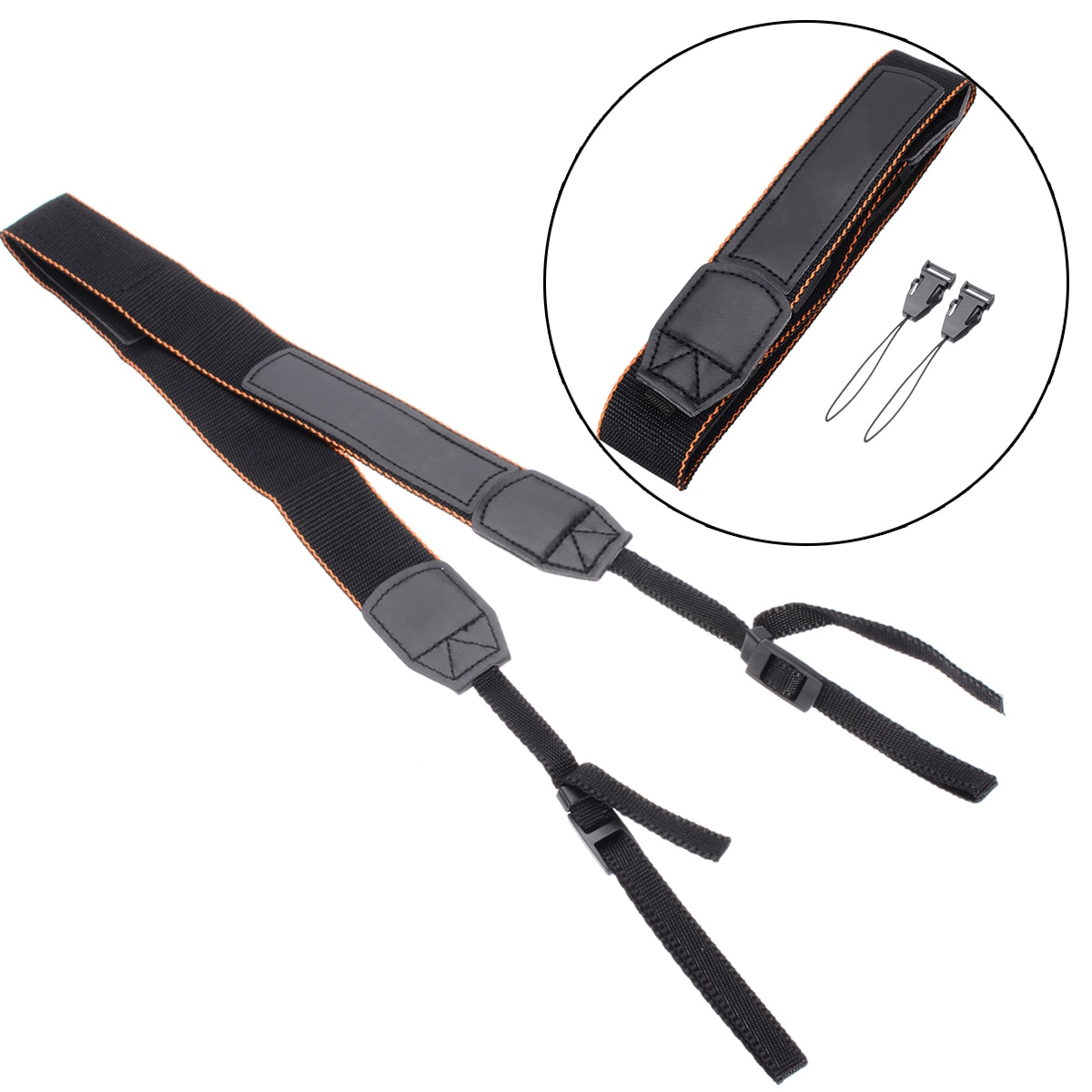 Mayitr 1pc Leather Nylon Neck Shoulder Strap Belt For Sony A6500 A6300 NEX-7 RX100 V A7R II Camera