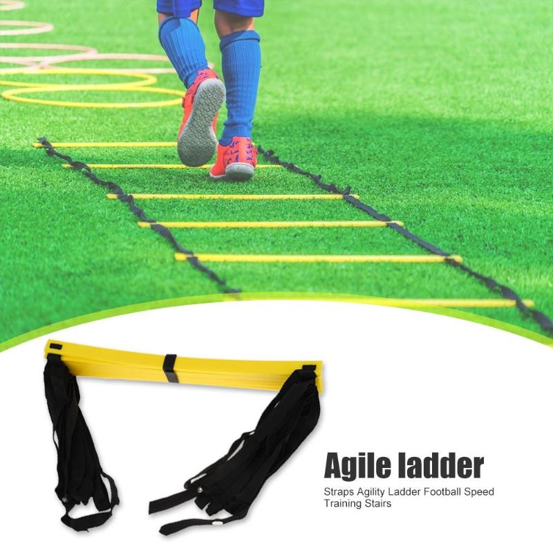 3m 5 trins nylon stropper agility træningsstige fodbold fodbold speed stige træning trapper fitness udstyr