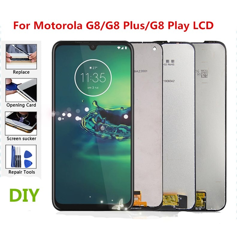 Originele Voor Motorola Moto G8 Lcd G8 Plus Screen G8 Play Lcd Touch Screen Digiziter Vergadering Vervanging Reparatie Onderdelen