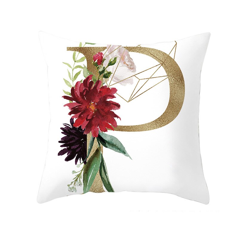 Kids Kussensloop Brief Kussenhoes 45*45 Sierkussen Covers Decor Kussens Bank Polyester Bloemen Home Decor Kussenslopen: 15