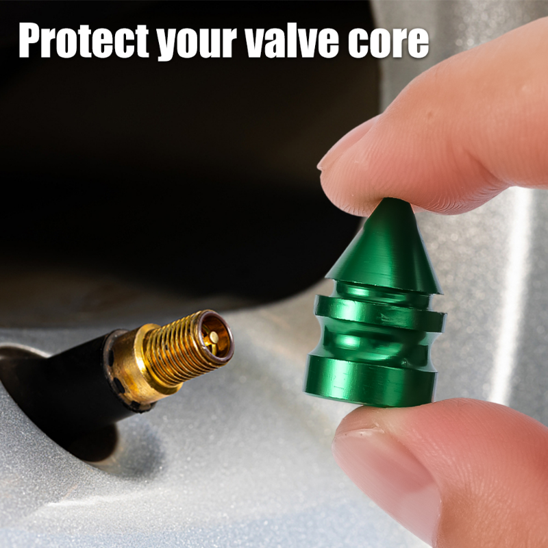 Car Tire Valve Caps Aluminum Alloy Tapered Dust Proof Covers for Auto Motorcycles Bike Tyre Valve Cap Accessories