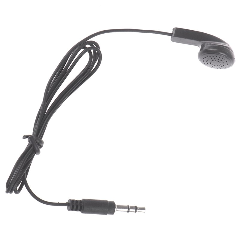 Universal 3.5mm Single Side Mono Earphone In Ear Earbud Headset For Smart Phones MP3 Black
