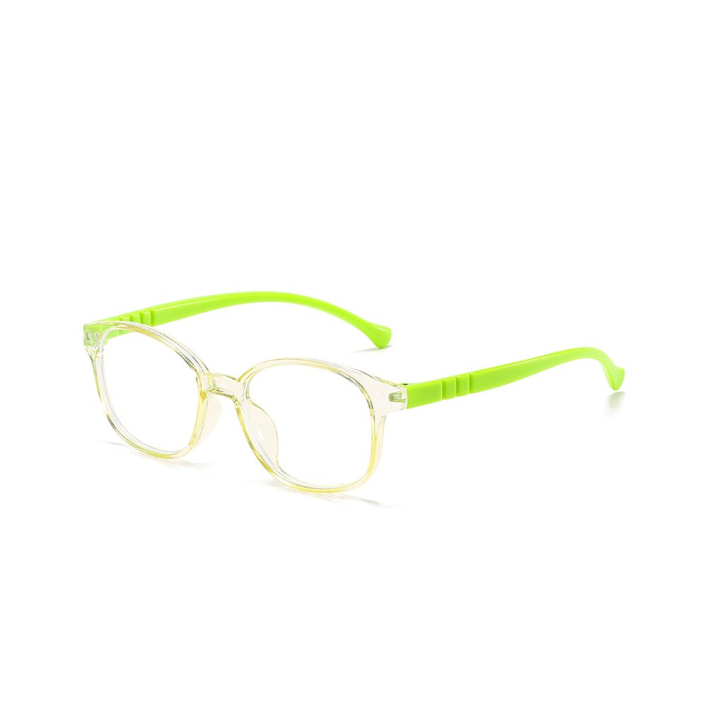 Gafas cuadradas de luz azul para niños y niñas, montura óptica, bloqueo transparente, antirreflectante, UV,: green