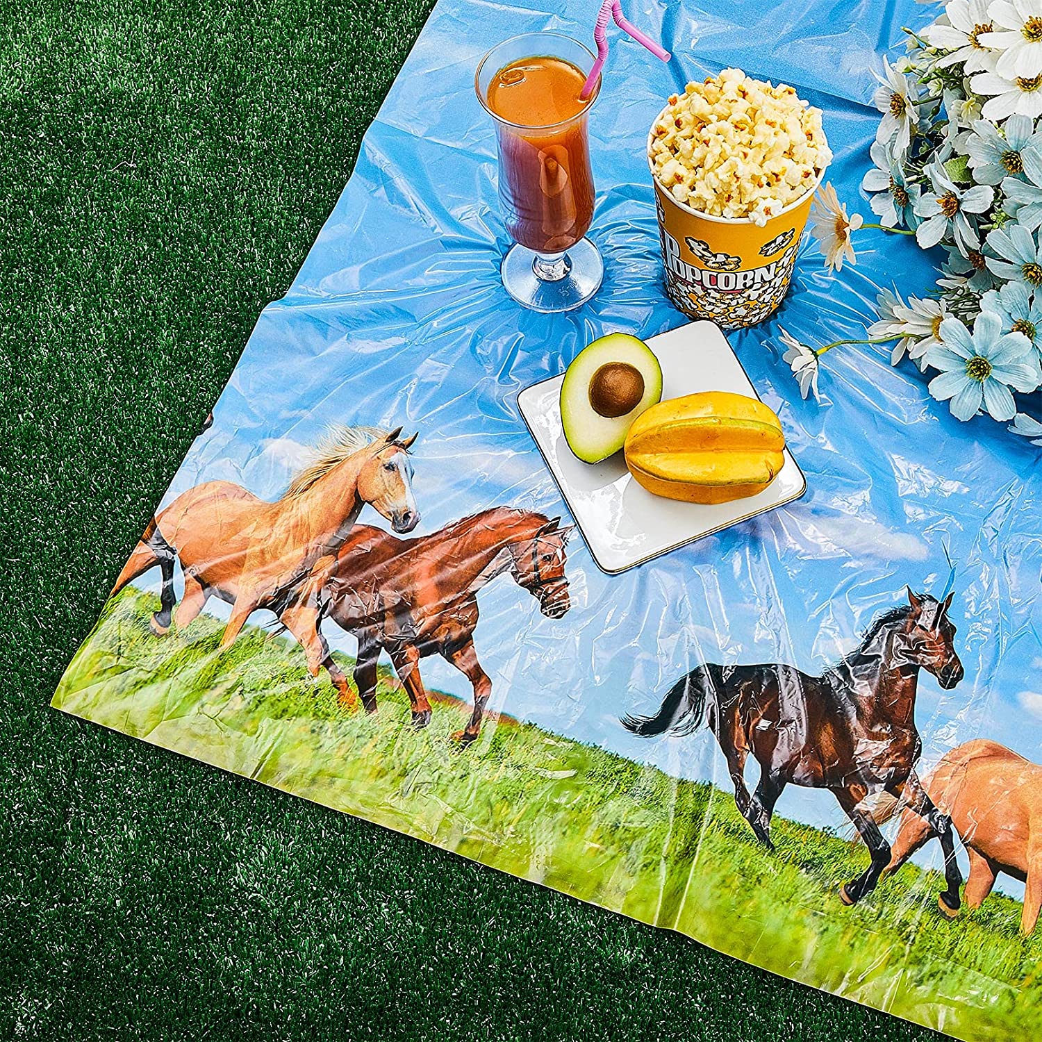 Metalen Decoratie Paard 2, Zwart, 50x1,5x50 cm, EPIKASA