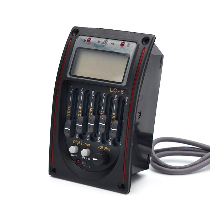 Lc -5 5 bånds akustisk gitar eq/lc -4/ lc -5 rød farge/lc -5 batteriboks til akustisk gitar: Lc -5 rød