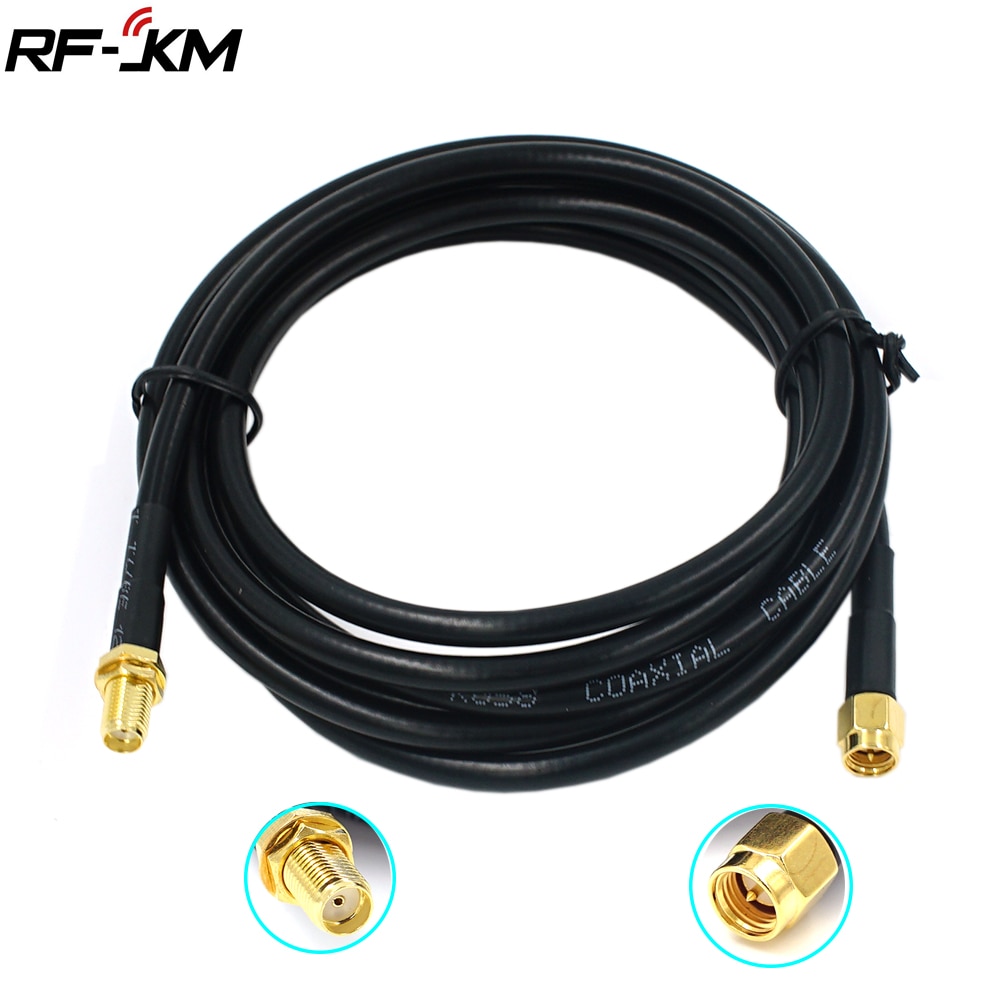 Low Loss Extension Antenna Cable SMA Male to SMA Female RG58 50 ohm Coax Cable