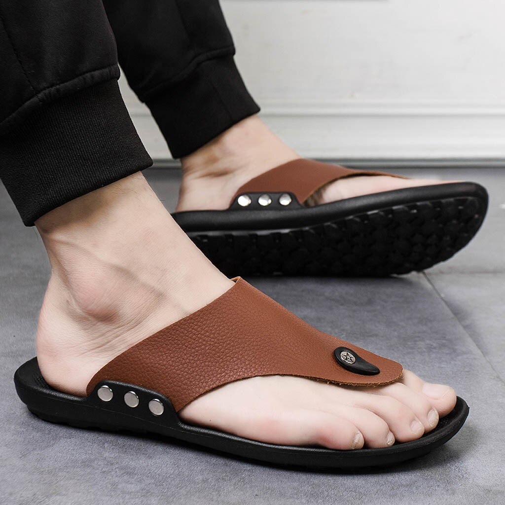 Mannen Slippers Rome Flip Flop Strand Slipper Comfortabele T-Strap Open Teen Slipper Zapatos De Hombre Домашние Тапочки # L40
