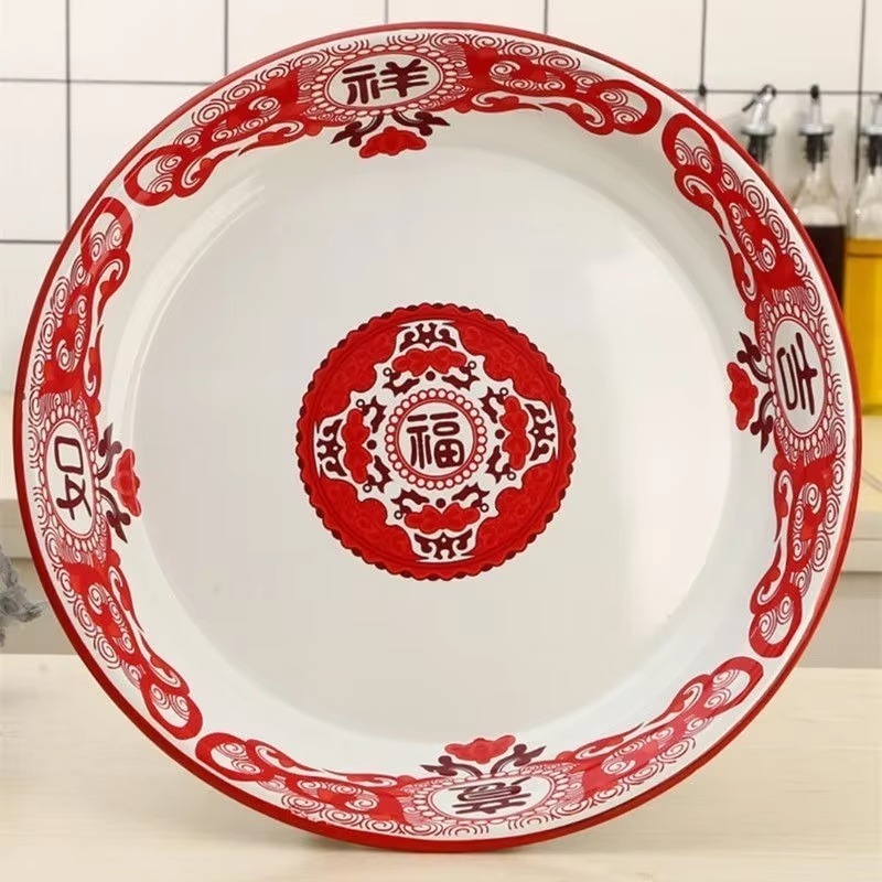 40cm fortykkede emaljetetallerkener, sauteret krydret kylling, jernporcelænstallerkener, suppetallerken, fisketallerkener, frugt- og blomsterskåle, salatskål: Andet