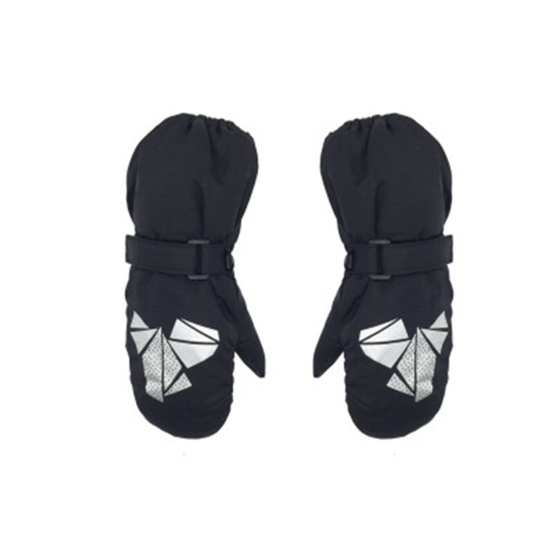Dei bambini di Inverno Guanti Caldi Delle Ragazze Dei Ragazzi di Stampa Geometrica di Spessore Antivento Mittens Nuovo Dropship: BK