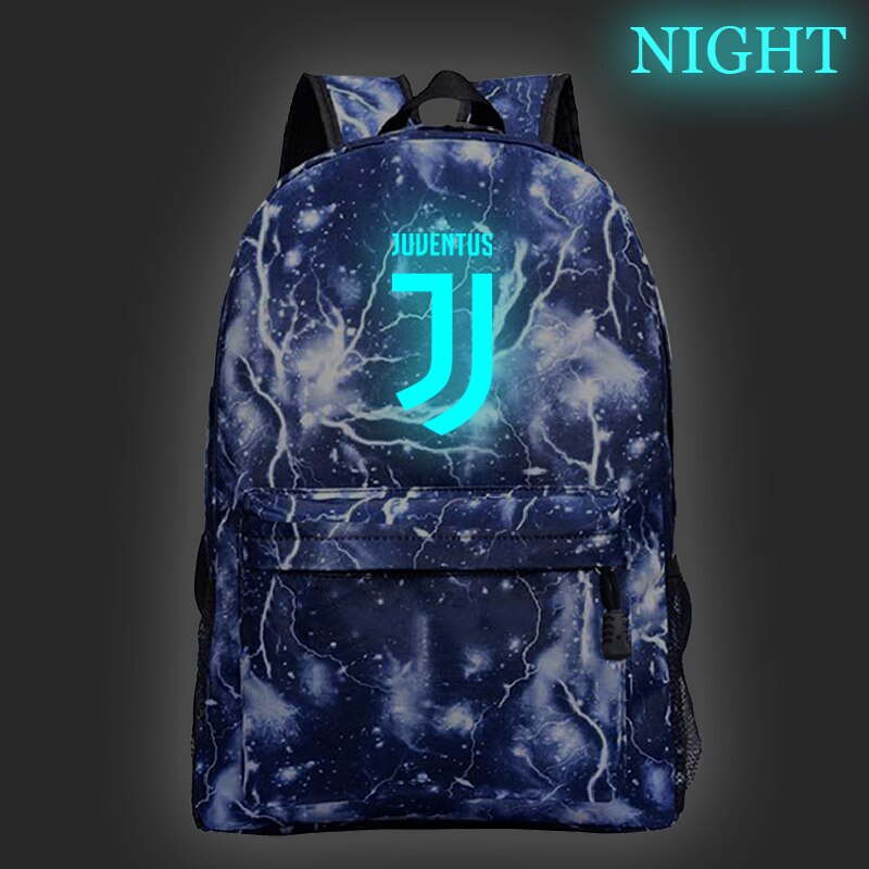 Mochila con brillo nocturno para niños y niñas, morral escolar luminoso Ronaldo CR7, a la , mochila para portátil para adolescentes: 10