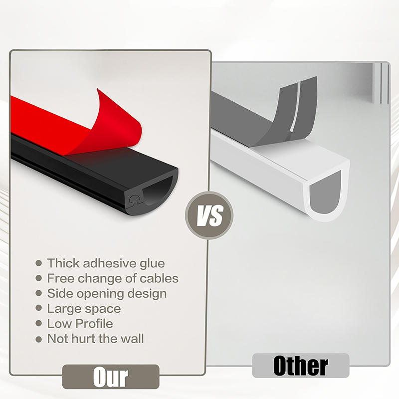 200/300cm Draadverberger Kit voor Wandmontage Tv Kabelhoezen Raceway Kabelmanagement Snoerorganizer Verbergen Snoeren Management Organizer