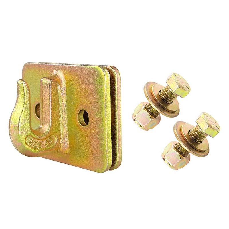 New5/16Inch Welded Trailer Hook with Support Plate Grappling Hook 70 Grade Towing Hook for Buckets Tractor RV, UTV, Trucks