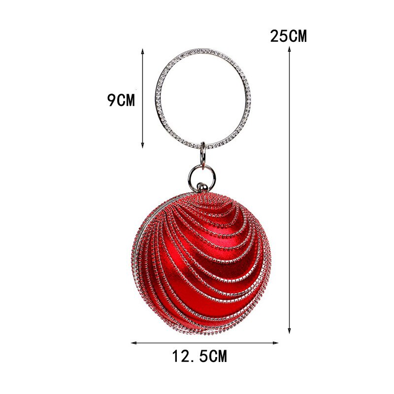 Diamants de luxe or mariage bracelets circulaires embrayage sacs à main sacs de soirée sacs à bandoulière pour les femmes