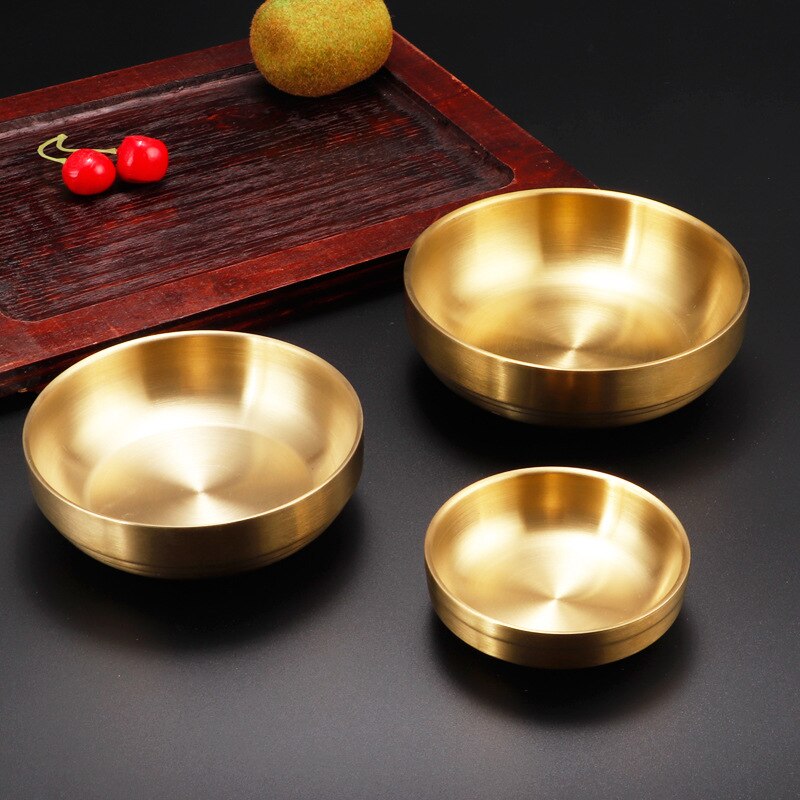 Golden Sauce silvery Dish Appetizer Serving Tray Stainless Steel Sauce Dishes Spice Plates Kitchen Supplies Plates Spice bowl