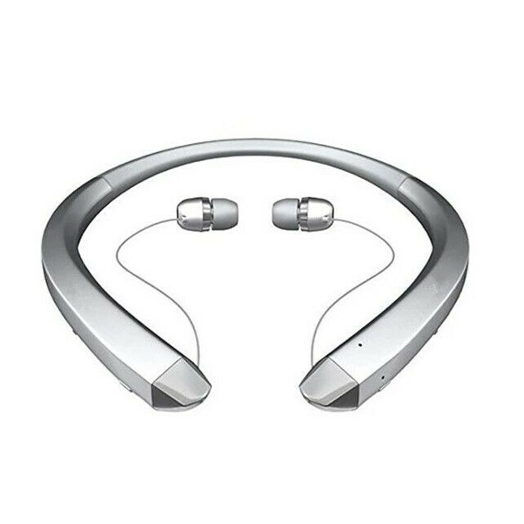 HBS-910 Bluetooth 4.1 Earphone CSR Tone Sports Neckband Mic Noise Cancelling Stereo Sweat Proof Handsfree Earphone: Silver