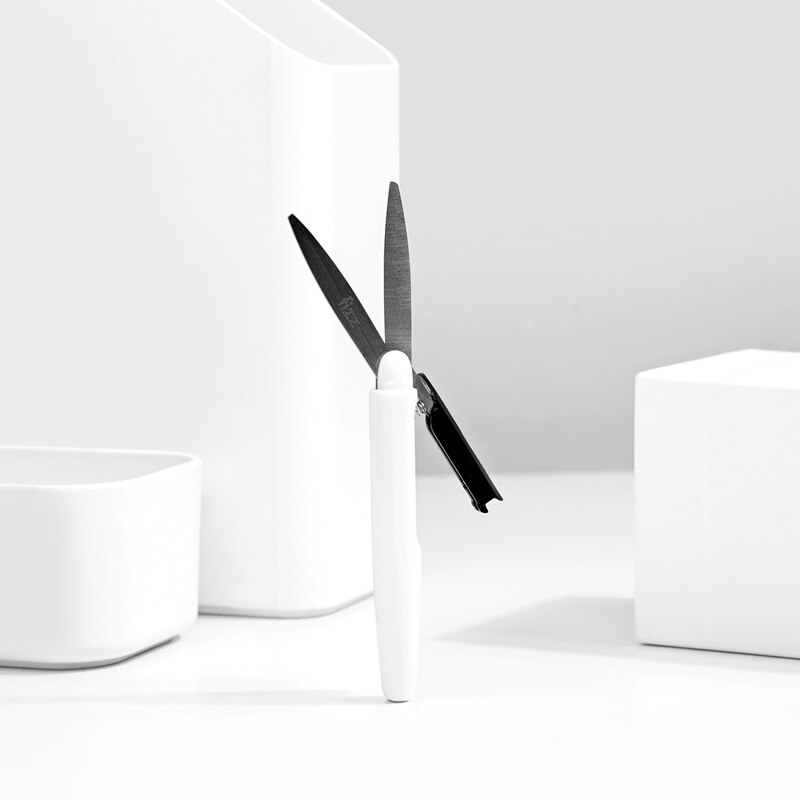 Fizz Portable Scissors Anti-Rust Anti-Stick Self-Locking Safety Spring with Knife Cover Utility Knife Manual Pen Scissors