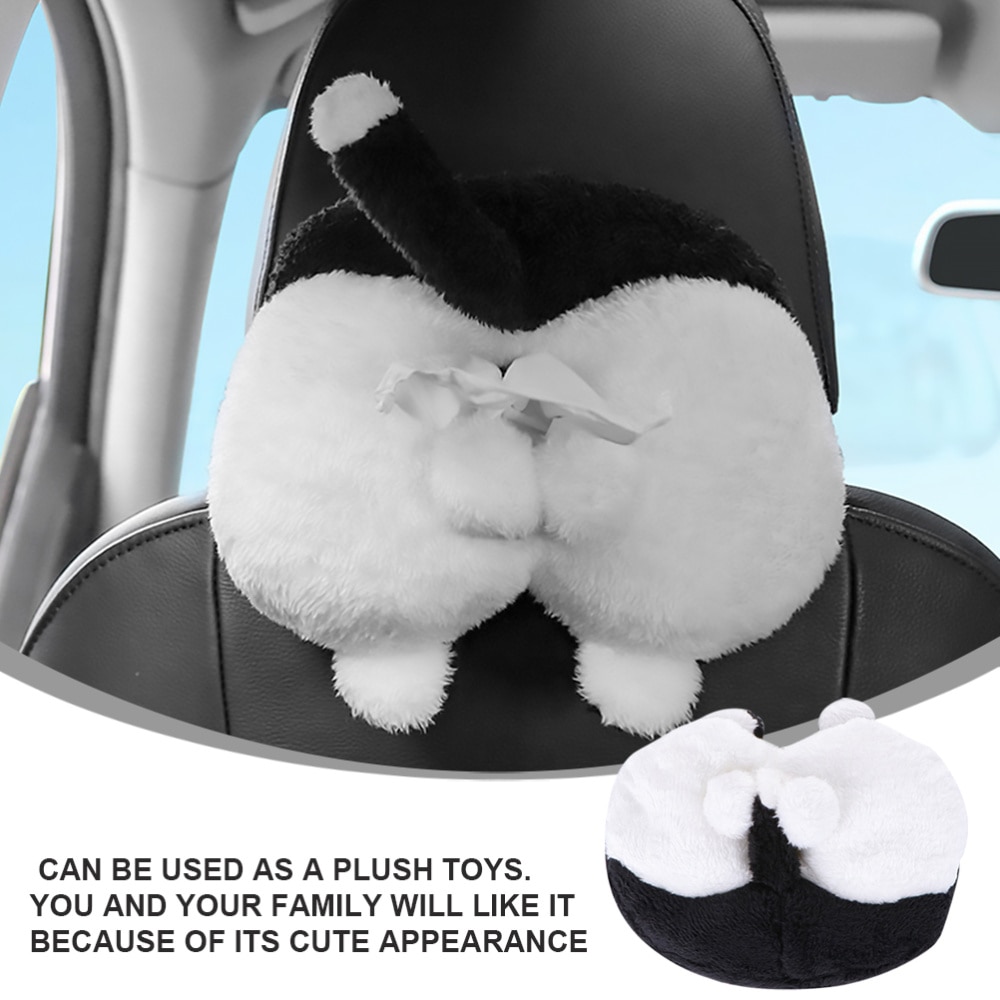 2pcs Animal Tissue Box Cover Adorable Cartoon Tissue Container Extraction Paper Box for Car Auto Home
