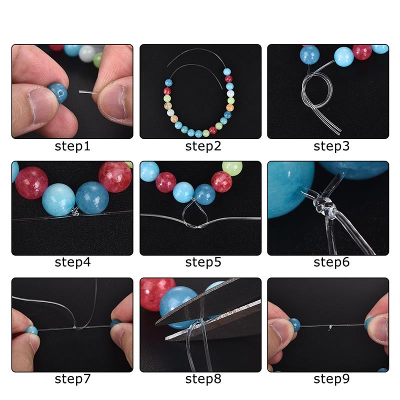 0.5-1.0mm Plastic Crystal DIY Beading Stretch Cords Elastic Rope String Line Beads For Jewelry Making Findings Bracelet Necklace