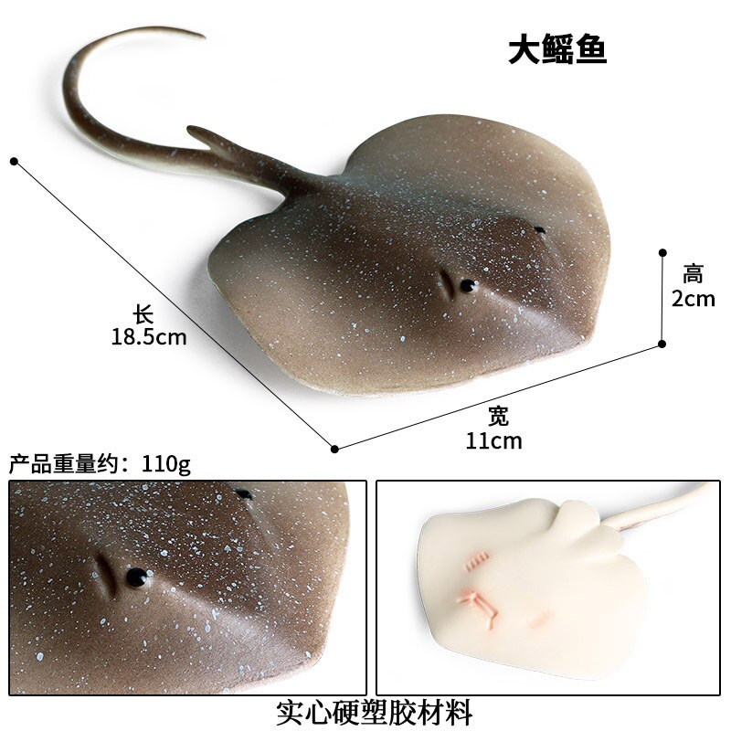 Ozean Quaddel Tiere Modell Figur Meer Leben Batfish Teufel Fisch Sawfish Aktion Zahl Aquarium Dekor Bildung freundlicher Spielzeug: M-1319