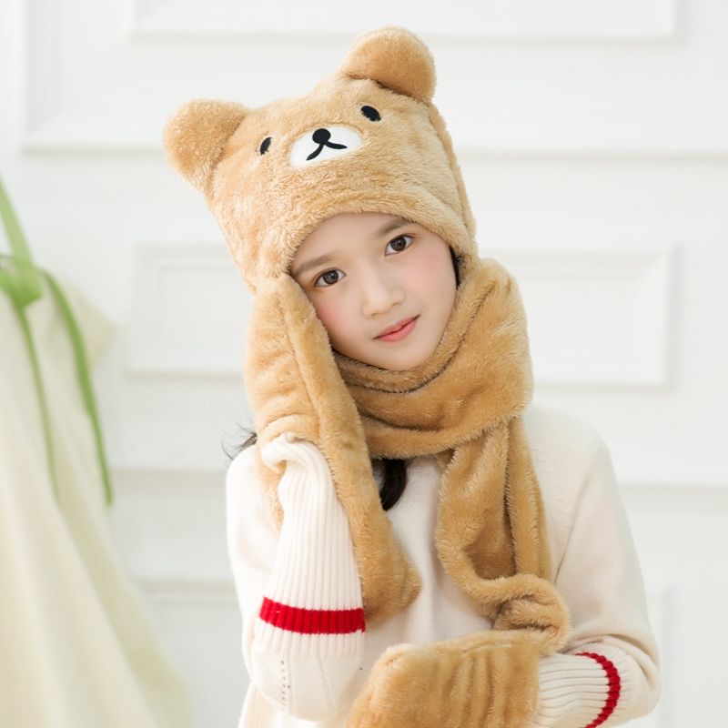 Bonnet Et Écharpe 2 En 1 Enfant - Hiver Thermique 3-8 Ans - Acrylique Doublure Polaire