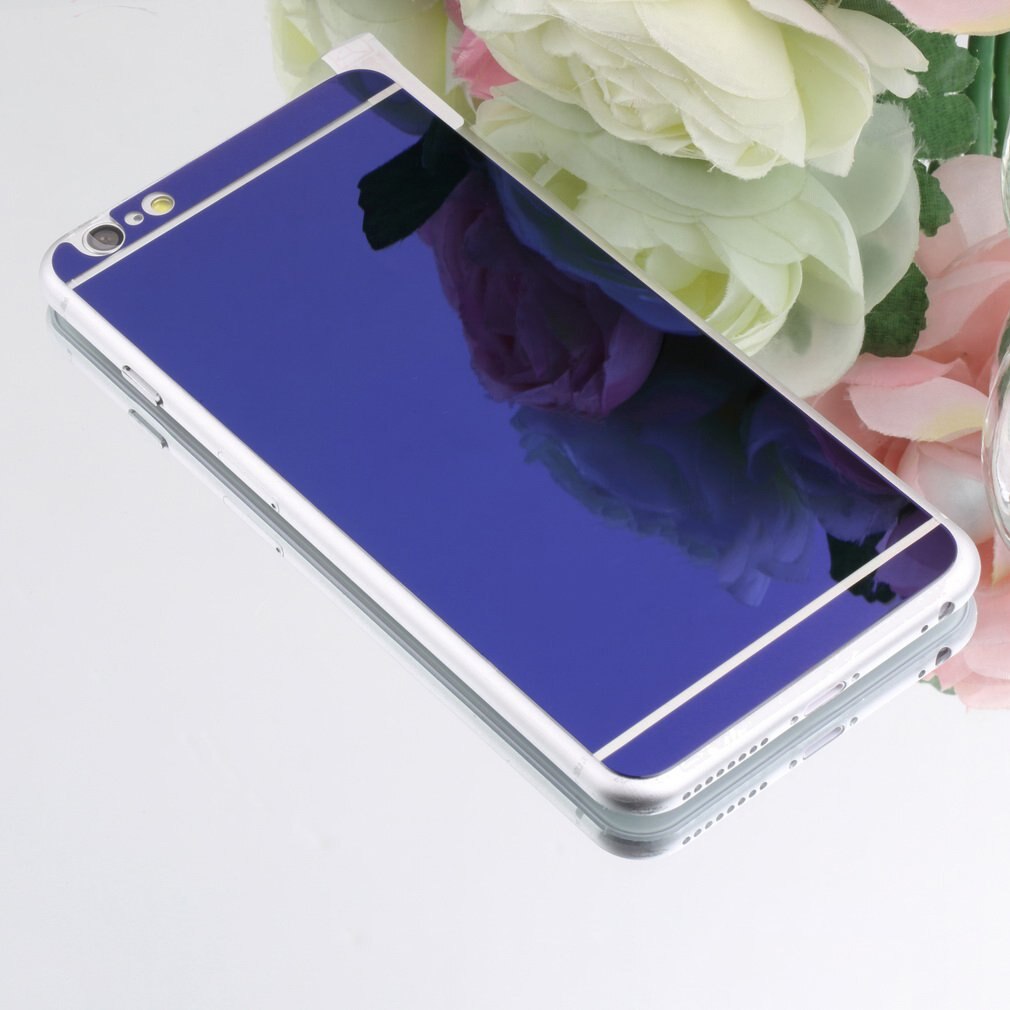 Rückseitenschutz aus gehärtetem glas mit galvanisierter spiegeloptik für iphone 6 plus 5.5 ''