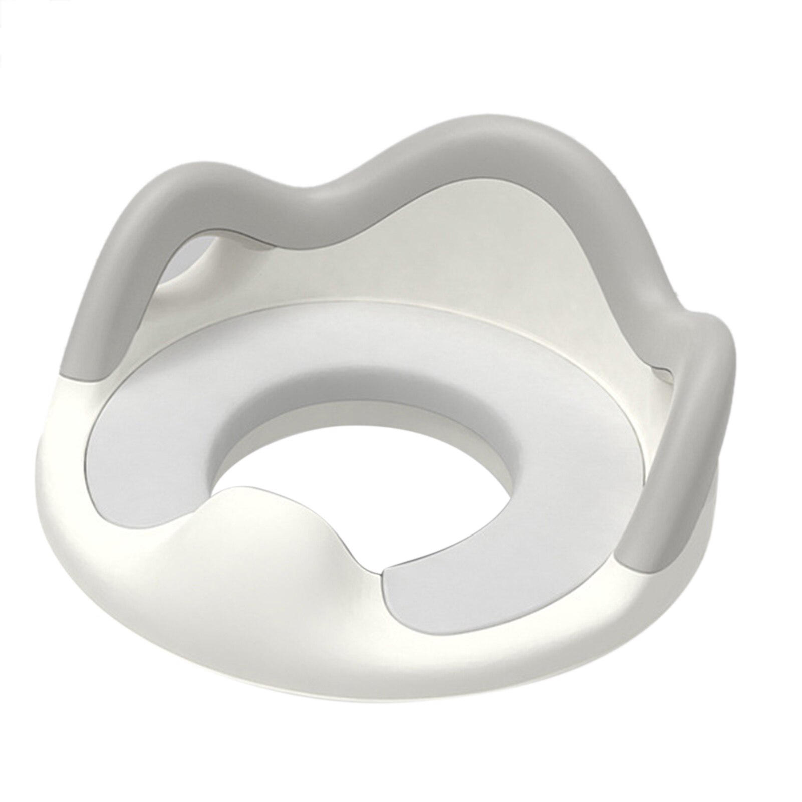 Boys Girls Easy Install Portable Cushion For Toilet Kids With Handle Toddlers Baby Multifunction Potty Training Seat Universal: White PU