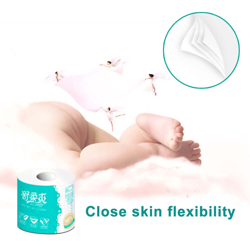 Toilet Paper Bulk Rolls Bath Tissue Bathroom White Soft 4-Ply Household