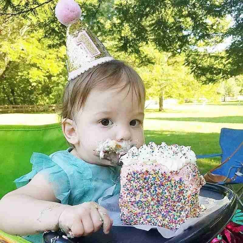 Baby 1st födelsedag hatt mini party hatt barn första pojkar hatt födelsedag födelsedagsfest flickor hatt nyfödd nautisk filt  w7 a 1