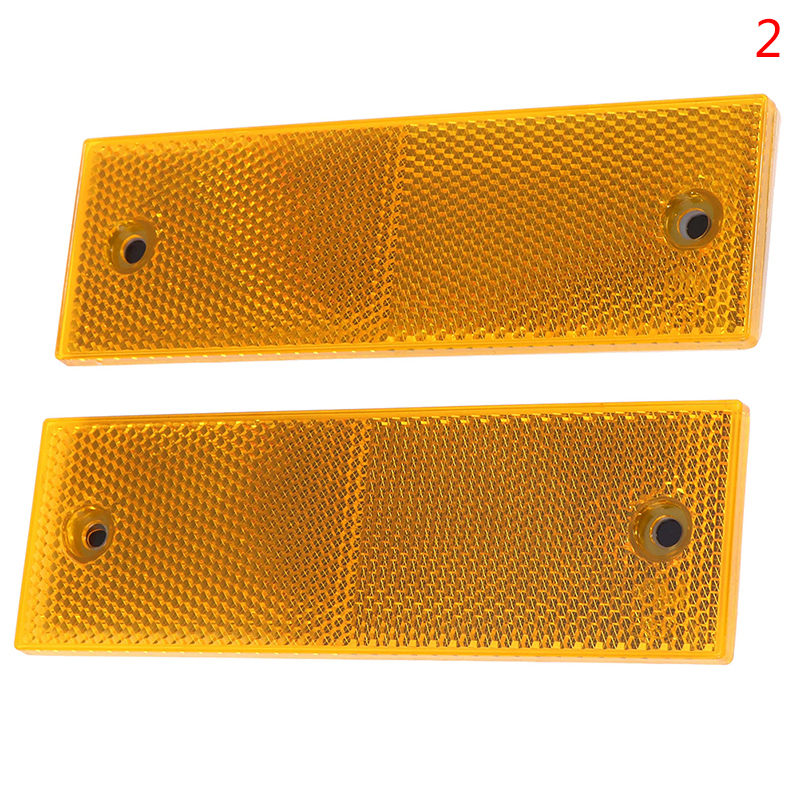 2pcs Heavy Truck Car Trailer Motorcycle Reflector Rectangular Orange Reflective Strip Reflective Sticker 15CM*5CM Car Stickers: N2