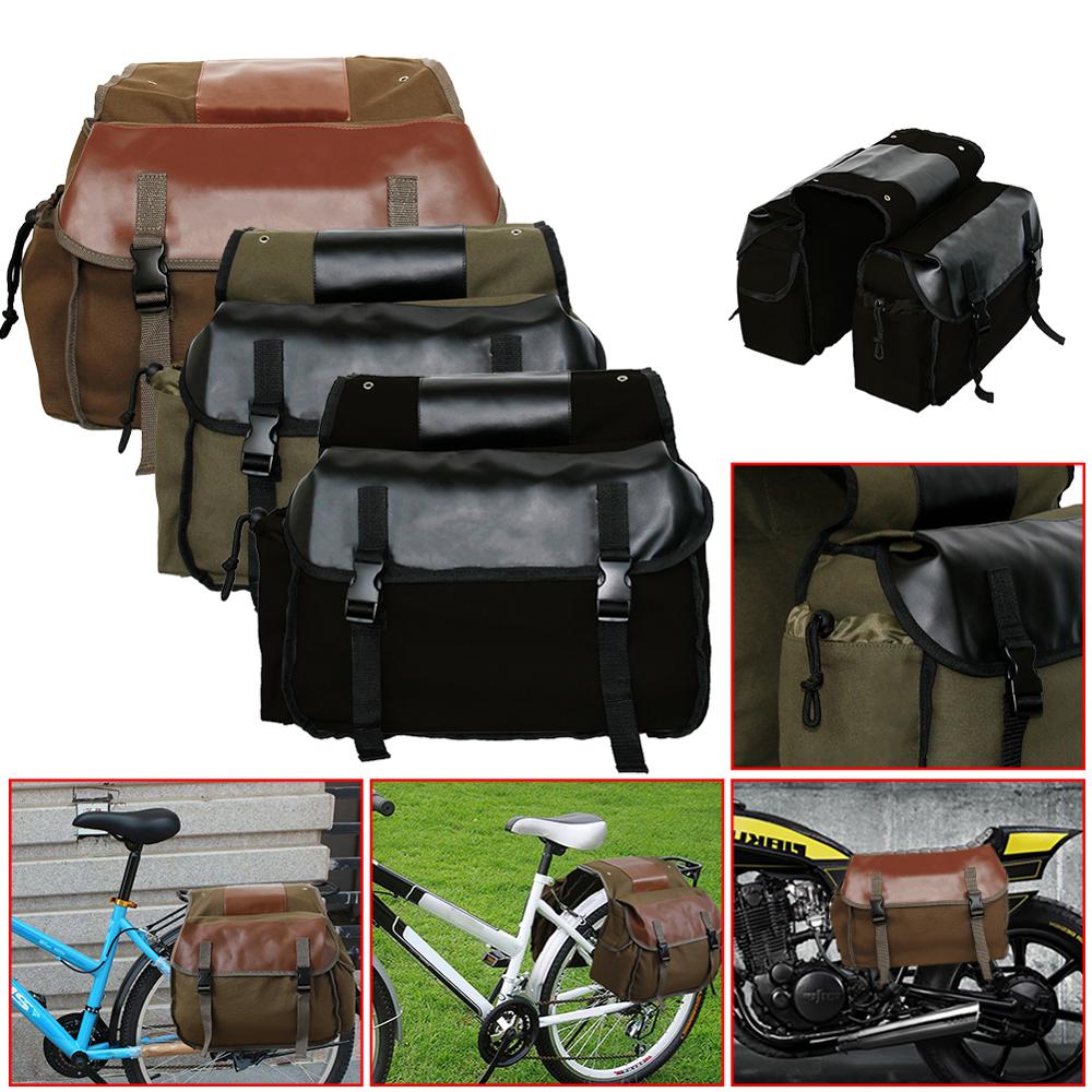 Waterdichte Motorcycle Tail Bag Multi-Functionele Duurzaam Achter Motorcycle Seat Bag Motorfiets Canvas Fietstassen Doos