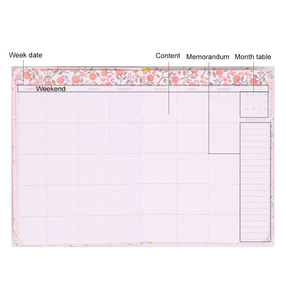 Agenda quotidien hebdomadaire mensuel planificateur académique planificateur Agenda cahier A5/A6 Agenda planificateur pour enfants adultes 98 feuilles