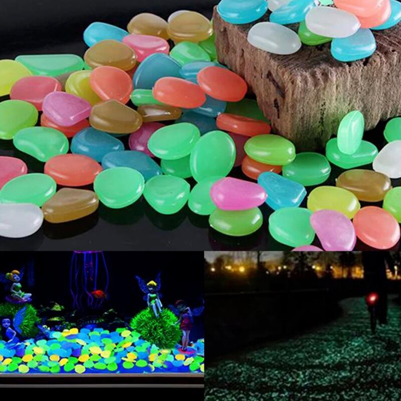 200 Pierres Luminescentes Glow In The Dark – Galets Phosphorescents Mélangés Pour Jardin, Aquarium Et Décoration