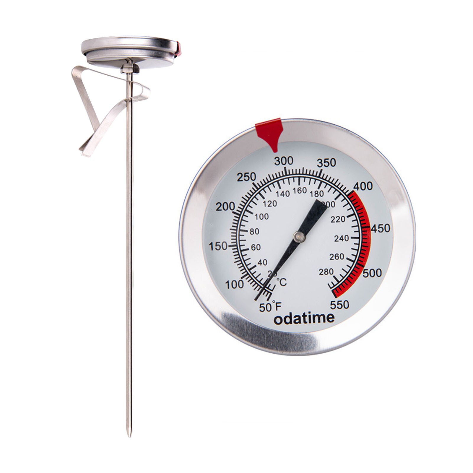 Newest Instant Read Meat Thermometer With Fixing Clip Long Stem BBQ Deep Fry Thermometer Baking Thermometer Barbecue Thermometer: 30cm