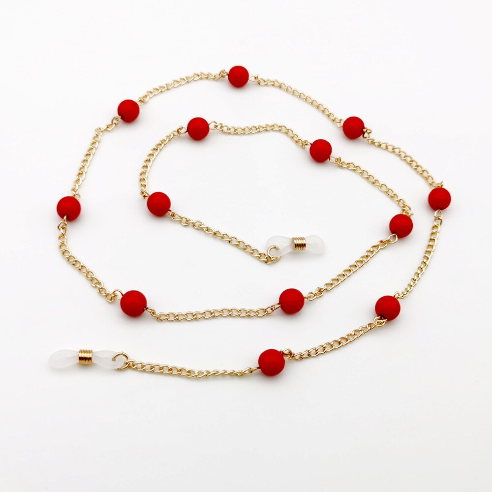 White Imitatie Parel Bril Kettingen Kralen Sunglass Lezen Brillen Ketting Cord Holder Touw Voor Mannen Vrouwen Stellen: 06