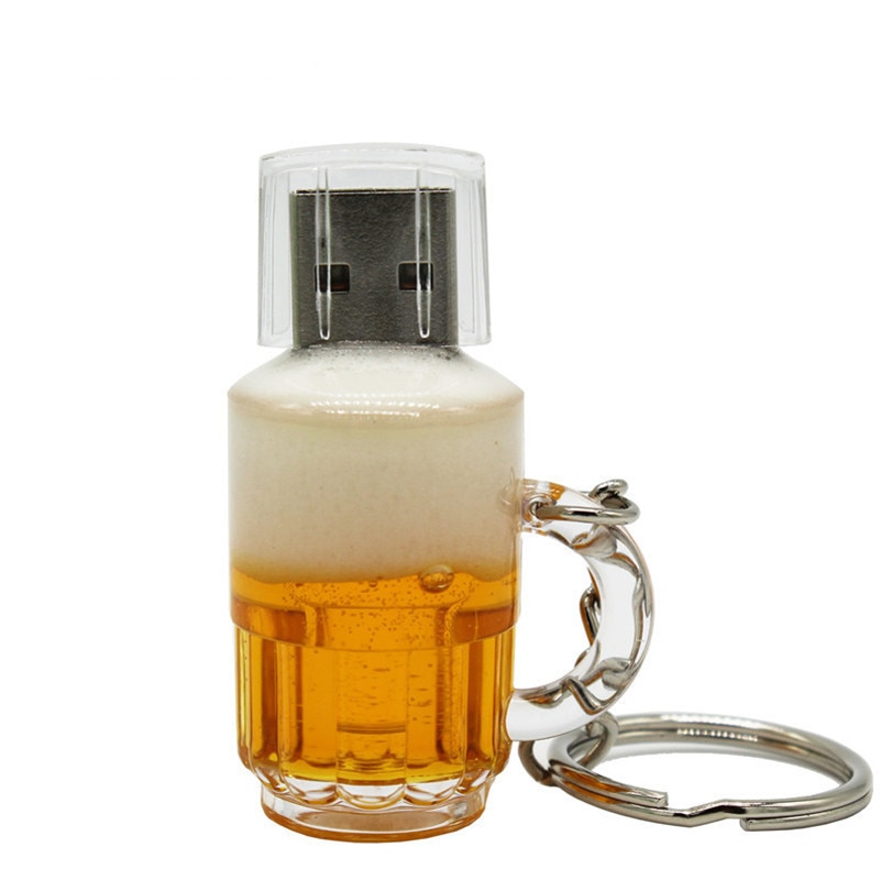 Texte moi capacité réelle bière tasse usb 2.0 4G 8G 16G stylo lecteur 32G mémoire créative usb clé usb