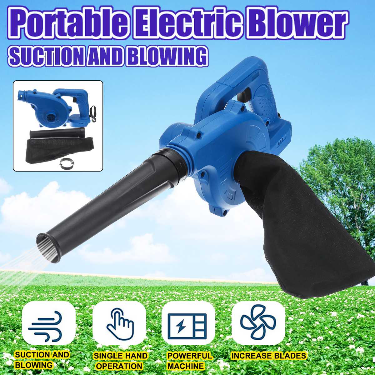 Cordless Electric Air Blower 18V Vacuum Cleaner for Makita 18V Battery Dust Collector Blowing Car Home Cleaning Dual Purpose