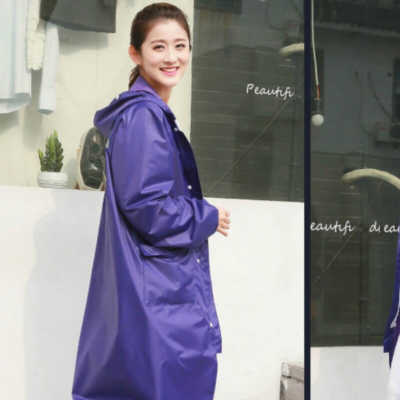 Men Thick Poncho Raincoat Jacket Windbreaker Long Waterproof Plastic Raincoat Women Motorcycle Yagmurluk Erkek Rain Gear AD50RC