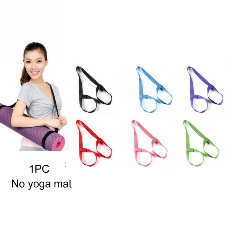 Yogamåtte bundtestrop elastisk yogamåtte rulleslynge rem sport fitness gym træningsbælte  #18