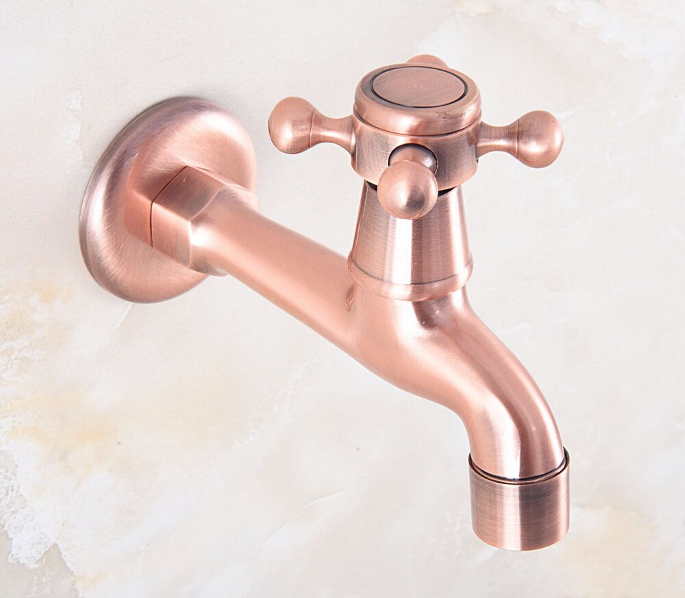 Antique Red Copper Outdoor Faucet Garden Water Tap / Mop Pool Faucet / Laundry Sink Cold Water Tap Bidcock Faucet Bav324