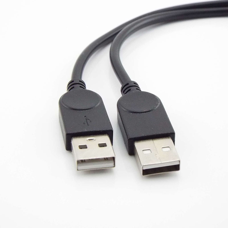 USB 2.0 3.0 A-Buchse auf Dual-USB-Stecker 2, doppeltes USB 2.0-Netzteil, männlich, weiblich, Splitter-Verlängerungskabel, zum Aufladen für Drucker, PC