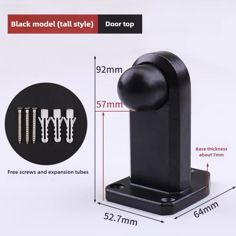 Heavy Duty Anti-Collision Door Stop Glass Door Limiter Stainless Steel Door Stopper Suitable For Outdoor Large Door Hardware: GRAY