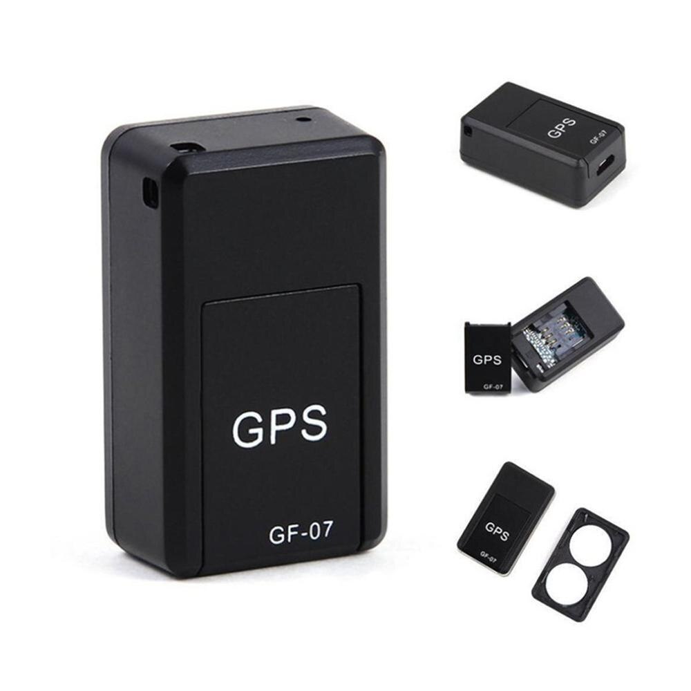 Localizador de GPS para coche GF07 Mini, posicionador magnético mejorado, dispositivo de seguimiento de registro antipérdida, función de adsorción magnética, 400mah, color negro