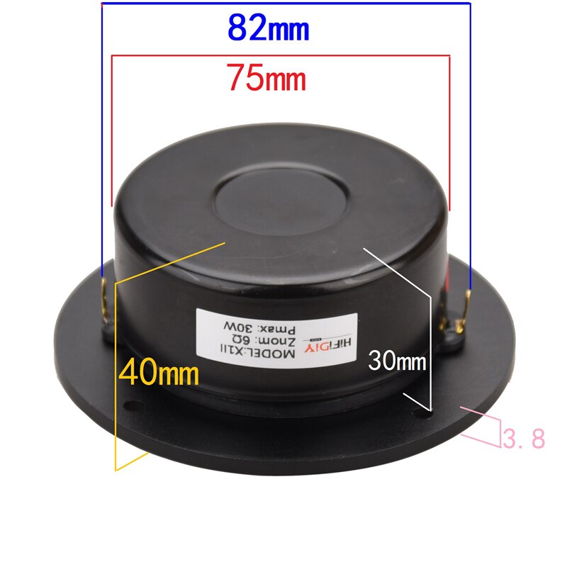 HIFIDIY LIVE X1IIS 4 inch 4.5 Tweeter Speaker Unit aluminum panel transparent Silk membrane 6OHM30W Treble Loudspeaker 94~120mm