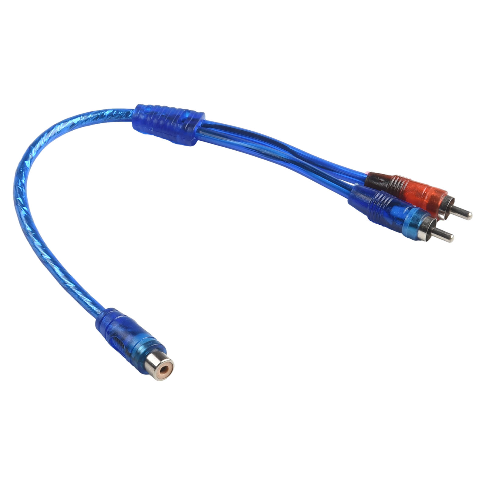 Adaptateur séparateur «Y» câble Audio RCA pour ordinateur, 1 femelle à 2 mâles, câbles de 12 pouces pour Audio domestique, 2 pièces