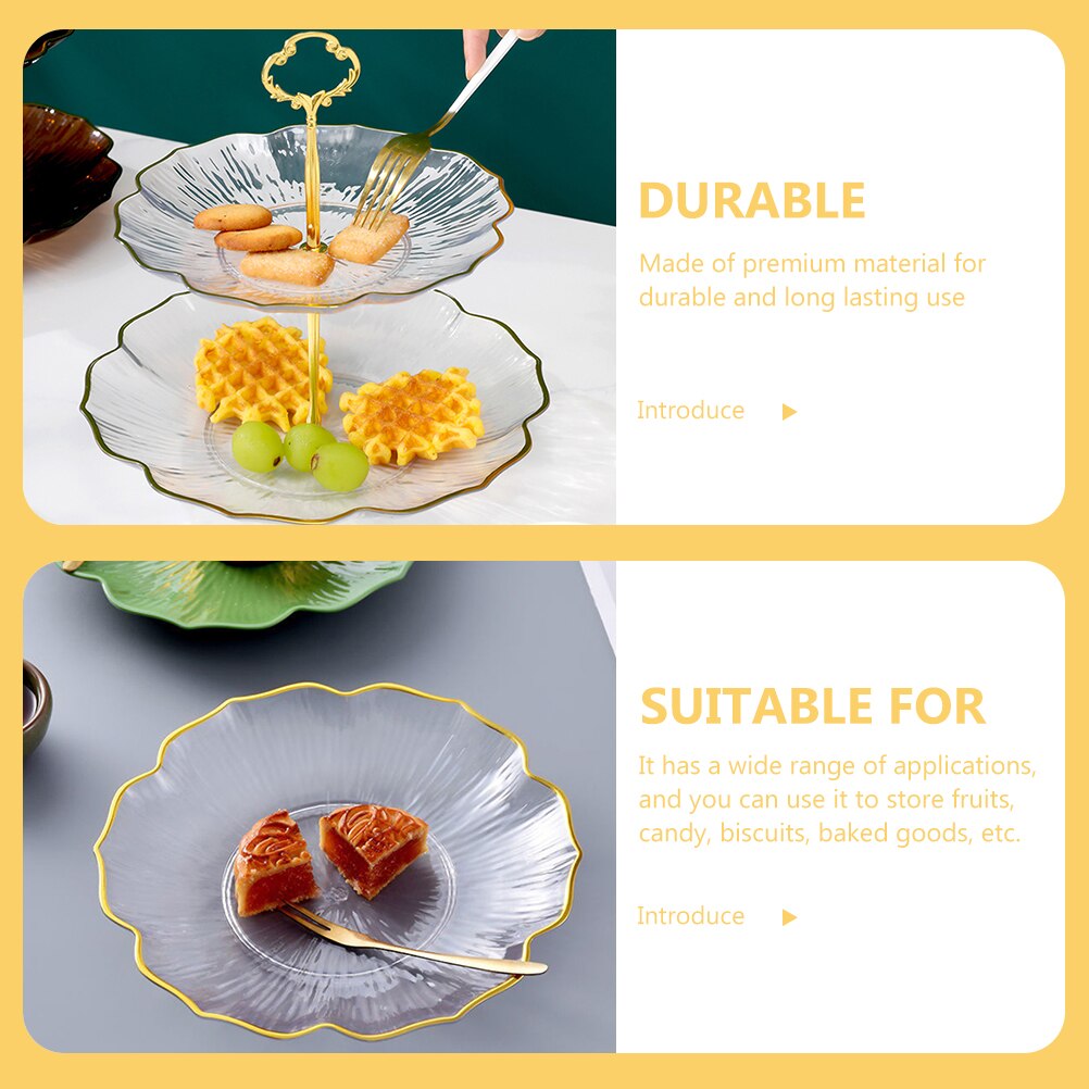 2pcs Dry Fruit Tray Food Serving Tray Snacks Plate Home Fruit Container