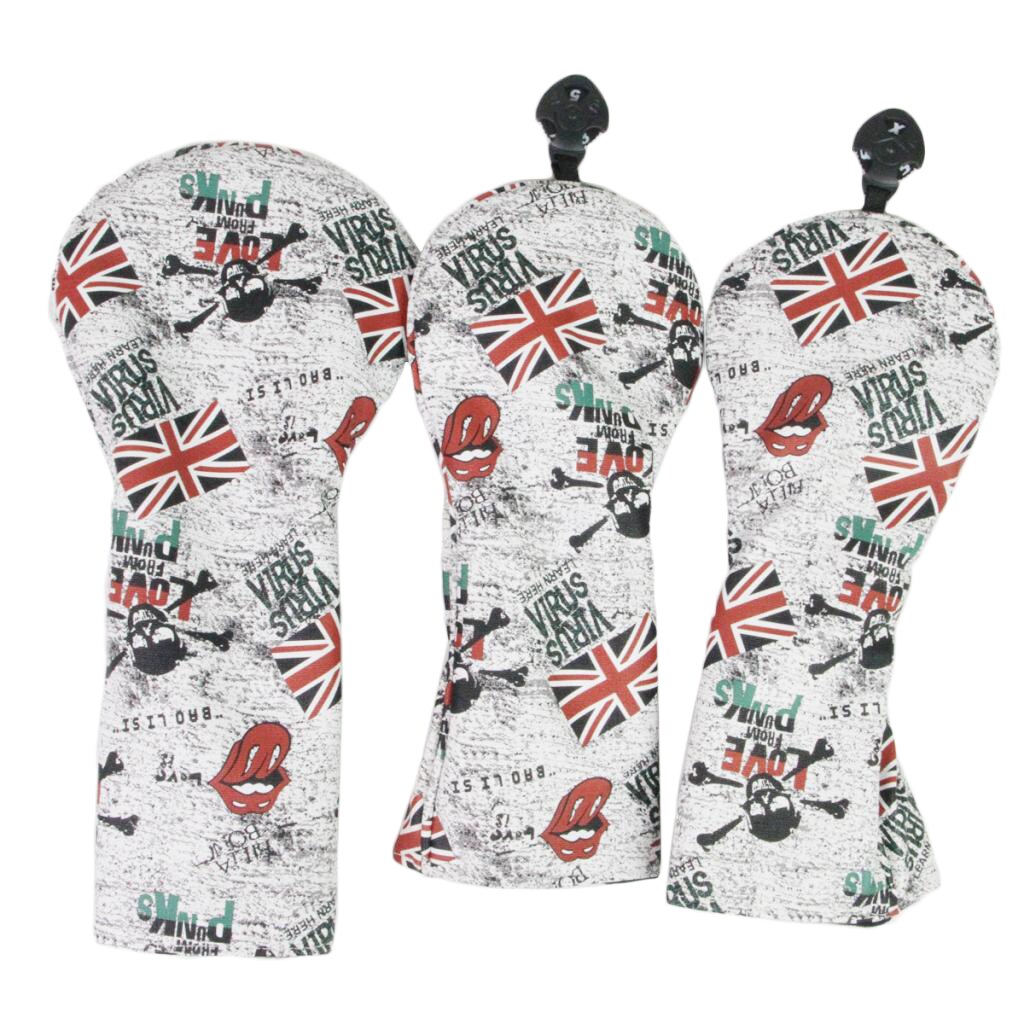 3Pcs Durable Hybrid Golf Club Head Cover Headcovers No. 135 - Great for Golf Enthusiast: Red